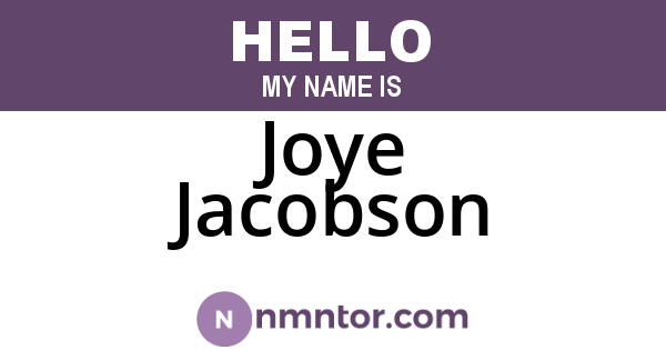 Joye Jacobson