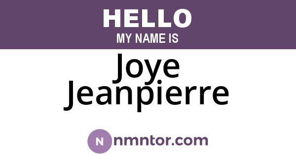 Joye Jeanpierre