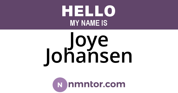 Joye Johansen