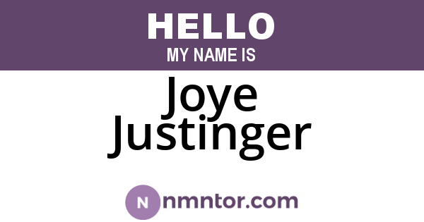 Joye Justinger