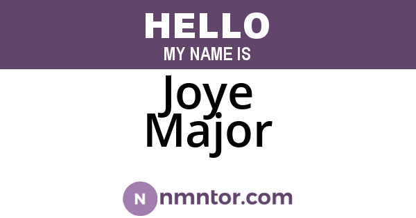 Joye Major