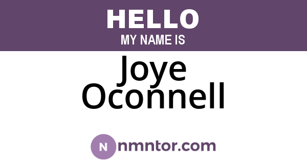 Joye Oconnell