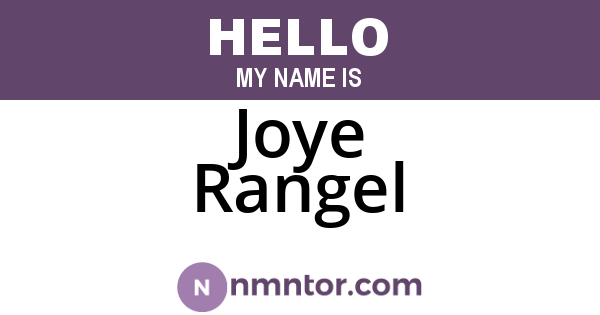 Joye Rangel