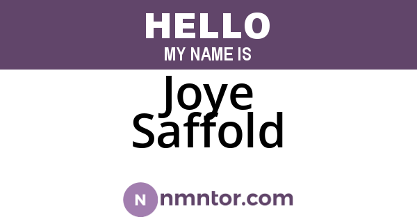 Joye Saffold
