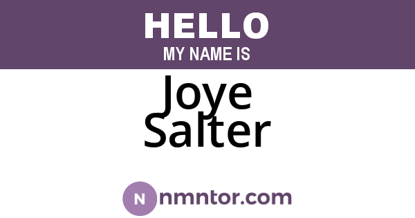 Joye Salter