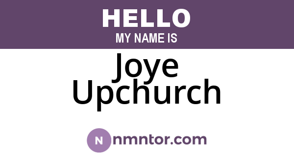 Joye Upchurch