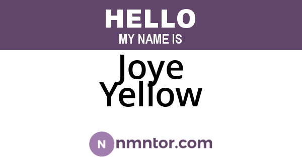 Joye Yellow