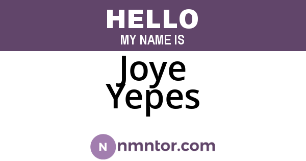 Joye Yepes