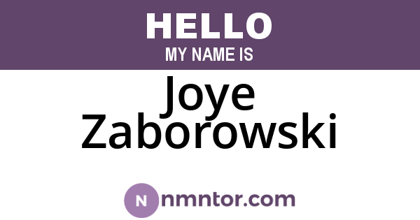 Joye Zaborowski