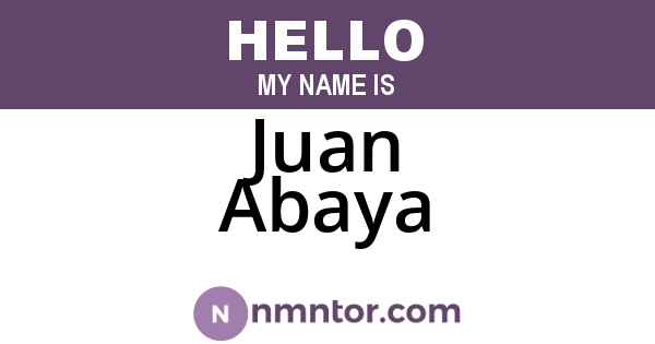 Juan Abaya