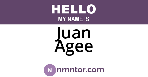 Juan Agee