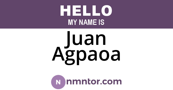 Juan Agpaoa