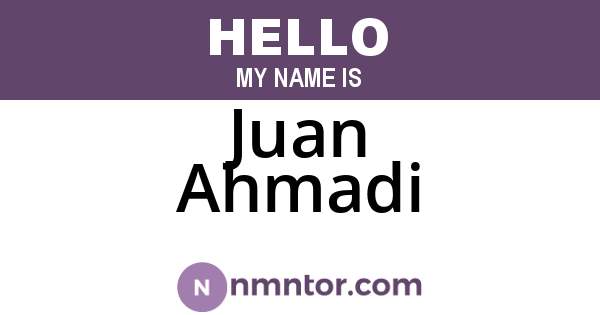 Juan Ahmadi