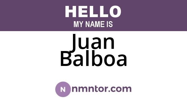 Juan Balboa