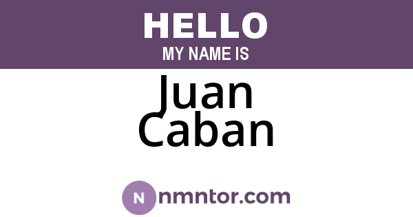 Juan Caban