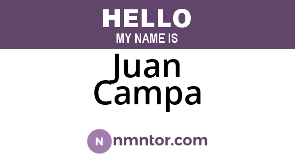 Juan Campa