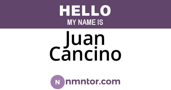 Juan Cancino