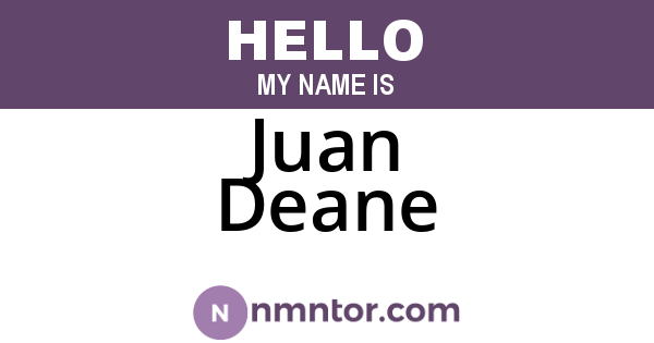 Juan Deane