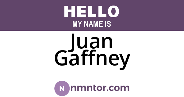 Juan Gaffney