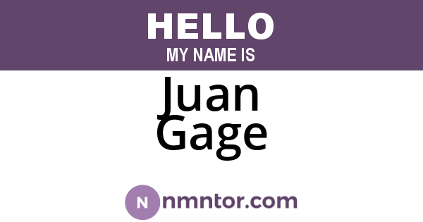 Juan Gage