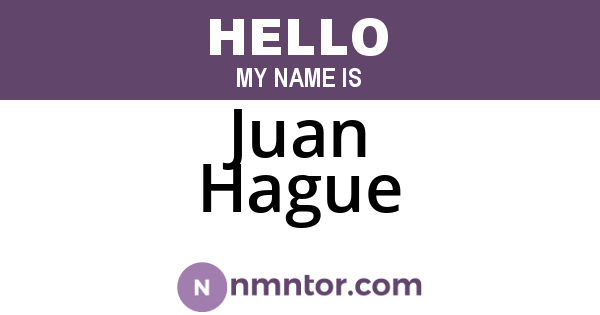 Juan Hague
