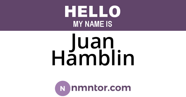 Juan Hamblin
