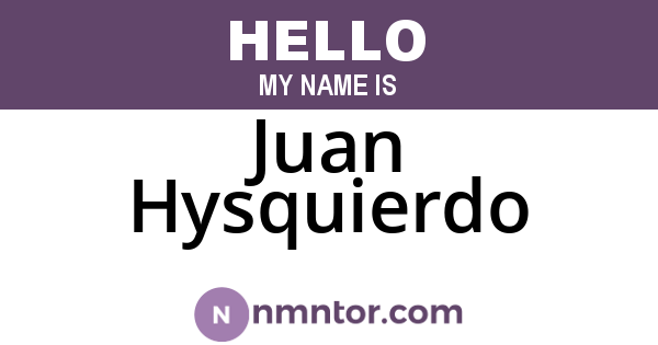 Juan Hysquierdo
