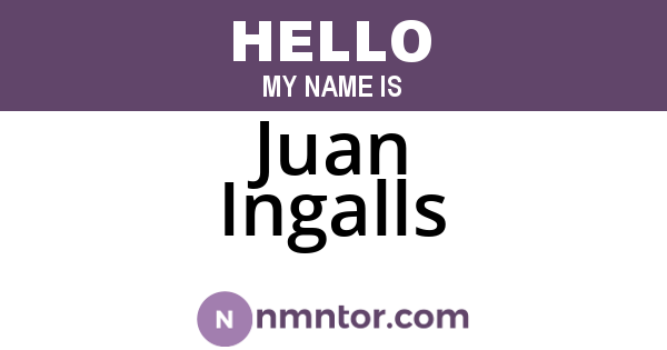 Juan Ingalls