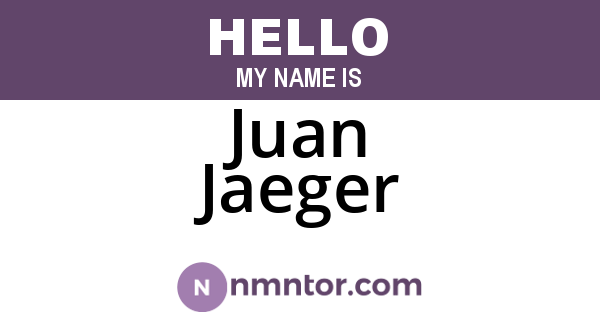 Juan Jaeger