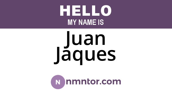 Juan Jaques