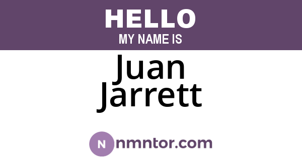 Juan Jarrett