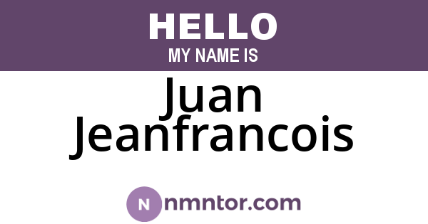 Juan Jeanfrancois