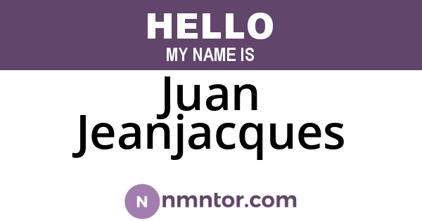 Juan Jeanjacques