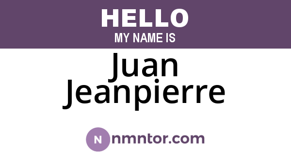 Juan Jeanpierre