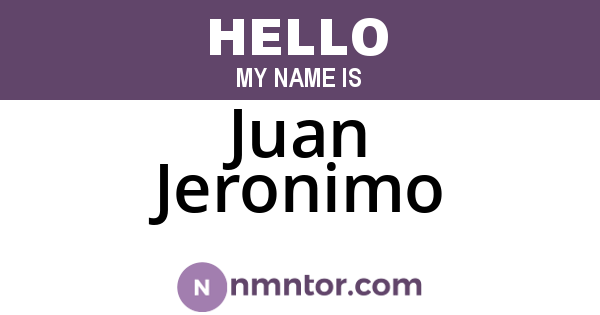 Juan Jeronimo