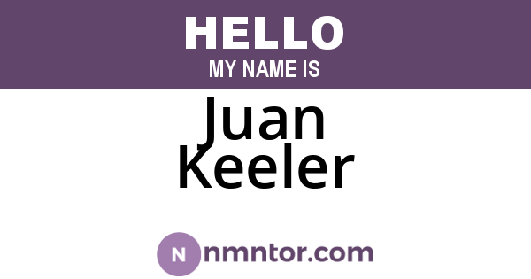 Juan Keeler