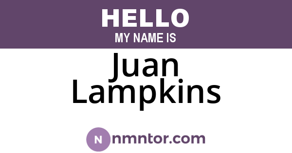 Juan Lampkins