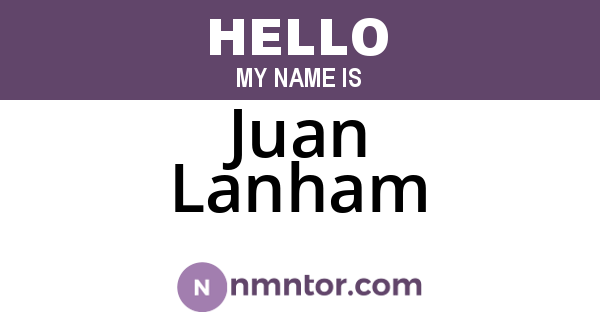 Juan Lanham
