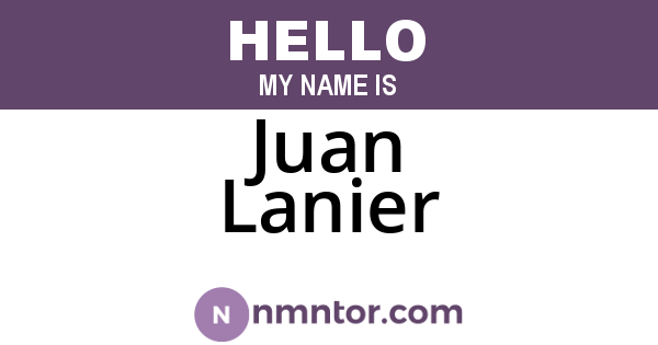 Juan Lanier