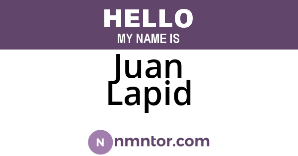 Juan Lapid