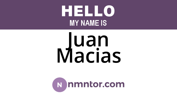 Juan Macias