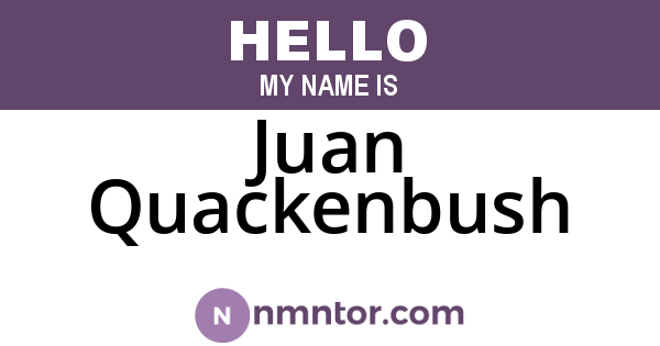 Juan Quackenbush