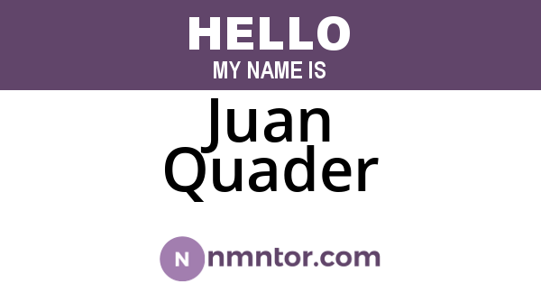 Juan Quader
