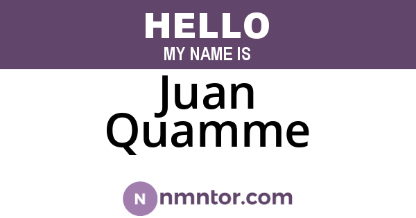 Juan Quamme