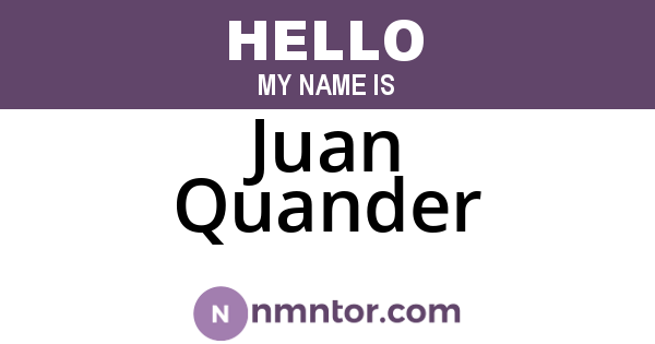 Juan Quander