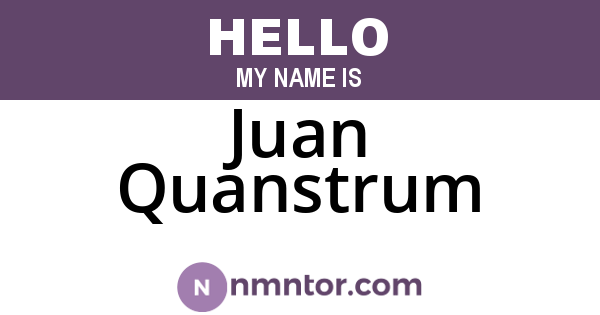 Juan Quanstrum