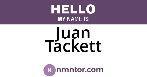 Juan Tackett