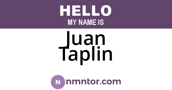 Juan Taplin