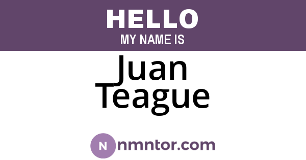 Juan Teague