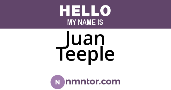 Juan Teeple